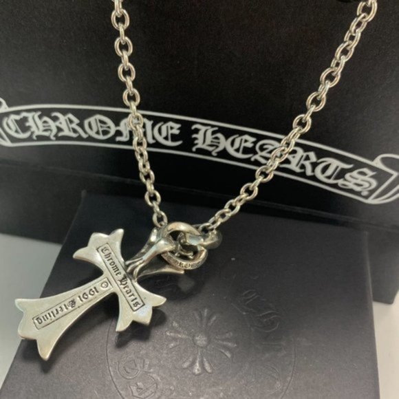 Chrome Hearts Necklace- Cross Necklace Rock Necklace 925 Sliver Jewelry - Picture 3 of 9